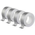 AGT 4er-Set Gewebe-Klebeband, reissfest, 48 mm breit, 0,17 mm dick, silber