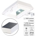 Lunartec, Lunartec 2in1-Solar-LED-Dachrinnen- & Wandleuchte, PIR-Sensor, 300 lm, weiss