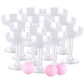 Infactory, infactory Trinkspiel-Set Prosecco Pong mit 12 Sektgläsern (je 125 ml) & 3 Bällen