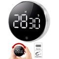 CASAcontrol, CASAcontrol Digitaler Küchen-Timer mit Drehrad, LCD-Display, Magnethalter & Alarm
