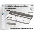newgen medicals Elektrische Schallzahnbürste mit UV-Sterilisator & USB-Reiselade-Etui