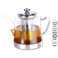 Rosenstein & Söhne, Rosenstein & Söhne 2in1-Glas-Teebereiter & Teekanne für alle Herde, auch Induktion, 1,5 l