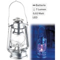 Lunartec LED-Sturmleuchte im Öllampen-Design, Flammen-Imitation, silberfarben