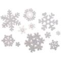 Infactory, infactory 3D-Gel-Glitzer-Fenstersticker im Schneeflocken-Design, 11-teilig