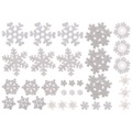 Infactory, infactory 3D-Gel-Glitzer-Fenstersticker im Schneeflocken-Design, 33-teilig