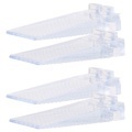 AGT 4er-Set transparente Kunststoff-Türkeile, 8,7cm, stapelbar