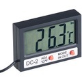 Infactory, infactory Digitales Aquarium-Thermometer mit Uhrzeit und LCD-Display, 1 m Kabel