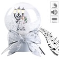 infactory Schneekugel mit singendem Weihnachtsmann, berührungsaktiv, LED-Laterne