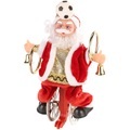Infactory, infactory Weihnachtsmann auf Einrad, mit Fussball