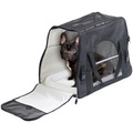 Sweetypet Hand- & Auto-Transporttasche für Haustiere bis 15 kg, Grösse L, schwarz