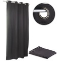 Carlo Milano Verdunkelungs-Vorhang mit weiten 4-cm-Ösen, 145 x 245 cm, schwarz