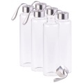 Pearl 6er Set Trinkflasche aus Borosilikat-Glas, 550 ml, BPA-frei