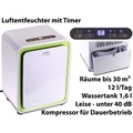Sichler Haushaltsgeräte, Sichler Haushaltsgeräte Digitaler Luftentfeuchter mit Timer für Räume bis 30 m², 12 Liter/Tag