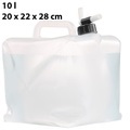 Semptec Urban Survival Technology Faltbarer Wasserkanister mit Zapfhahn, 10 Liter, ideal für Trinkwasser