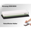 TokioKitchenWare Doppel-Wasser-Schleifstein mit rutschfestem Halter, Körnung 3000/8000