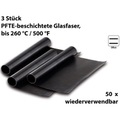 Rosenstein & Söhne, Rosenstein & Söhne Dauer-BBQ-Grillmatte & Antihaft-Bratfolie aus Glasfaser, 3 Stück