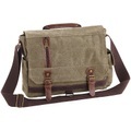 Xcase Geräumige Canvas-Retro-Umhängetasche für Notebooks bis 33 cm/13", oliv
