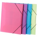 General Office, General Office 4er-Set Eckspanner-Einschlagmappen mit Gummizug, Kunststoff, 4 Farben