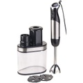 Rosenstein & Söhne Elektrischer 2in1-Stabmixer und Spiralschneider, 400 Watt, Edelstahl