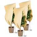 Royal Gardineer 3er-Set Pflanzenabdeckungen als Winterschutz, 100x80cm, 80 g/m²