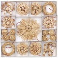 Infactory, infactory 44-teiliges Strohschmuck-Set für den Weihnachtsbaum, 7 Formen