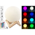 Lunartec Deko-Mond-Leuchte mit LED, Touch-/Fernbedienung, Akku, 16 Farben,Ø15cm