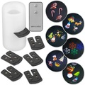 Lunartec, Lunartec LED-Projektions-Kerze, 24 weihnachtliche Motive, Fernbedienung, 15 cm