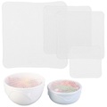 Rosenstein & Söhne, Rosenstein & Söhne 4er-Set wiederverwendbare Silikon-Frischhaltefolien, 3 Grössen, dehnbar