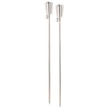 Carlo Milano, Carlo Milano Edelstahl-Gartenfackel "Amor" im 2er-Set, rostfrei, 280 ml, 110 cm
