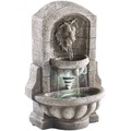infactory Beleuchteter Zimmerbrunnen "Löwenkopf" mit LED und Pumpe