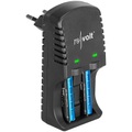 revolt NiMH- & NiCd-Akku-Ladegerät für Typ AA(A), inkl. 2 AAA-Akkus 1.000 mAh