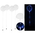 infactory 4er-Set Luftballons, Lichterkette, 40 Farb-LEDs, Ø 30 cm, transparent
