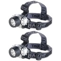 Lunartec LED-Stirnlampe mit 7 LEDs und 3 Helligkeitsstufen, 30 Lumen, 2er-Set