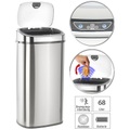 infactory Abfalleimer mit Hand-Bewegungssensor & Aluminium-Korpus, 68 Liter