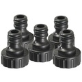 Royal Gardineer, Royal Gardineer 5er-Set 3/4"-Wasserhahn-Adapter für Gartenschläuche mit Klickanschluss