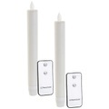 Britesta LED-Stabkerze mit beweglicher Flamme und Fernbedienung, weiss, 2er-Set
