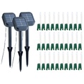 Lunartec Solar-Lichterkette für Aussen mit 10 flackernden LED-Kerzen, 3er-Set