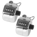 infactory Handzähler aus Metall, 2er-Pack