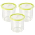 Rosenstein & Söhne Runde Vakuumierdose mit 1 Liter Volumen, 14,2 x 12,3 cm, 3er-Set