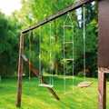 Playtastic, Stabile Tellerschaukel aus Holz, Durchmesser 30 cm