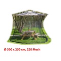 Infactory, Moskitonetz für Sonnenschirme, 330 x 250 cm, 220 Mesh, schwarz
