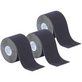 Kinesiologie-Tape aus Baumwollgewebe, 3er-Set, schwarz