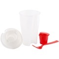 Rosenstein & Söhne, Rosenstein & Söhne Salat-Becher mit Dressingbehälter & Gabel, ideal auch für Obst