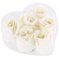 Pearl, Pearl 6 cremeweisse Rosen-Duftseifen in Geschenk-Box