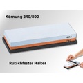 TokioKitchenWare Doppel-Wasser-Schleifstein mit rutschfestem Halter, Körnung 240/800