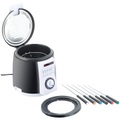 Rosenstein & Söhne, Rosenstein & Söhne Kompakte Tisch-Fritteuse mit Fondue-Set, 0,9 Liter, 800 Watt