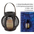 Lunartec, Lunartec Solar-LED-Leuchte aus Polyrattan mit Dämmerungs-Sensor, IP44