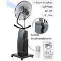 Sichler Haushaltsgeräte Sprühnebel-Standventilator mit Anti-Insekten-Funktion, 100 W, Ø 40 cm