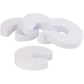 infactory 4er-Set Schaumstoff-Türstopper, Klemmschutz, weiss