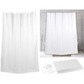 BadeStern Textil Anti-Schimmel-Duschvorhang weiss, 180 x 200 cm, 12 Ringe